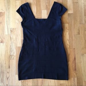 Fitted Black Bandage Dress